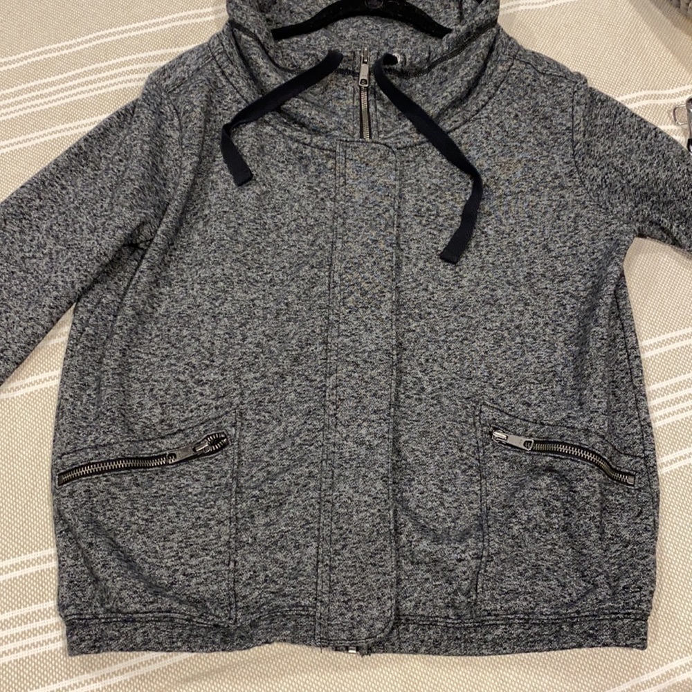 American Eagle Bomber Style Full Zip Sweatshirt - Picture 7 of 11